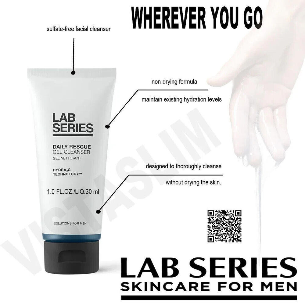 LAB SERIES Daily Rescue Gel Cleanser Solutions for Men 1oz/30ml New
